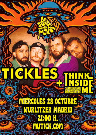 Cartel del concierto de tickles en el Wurlitzer Ballroom