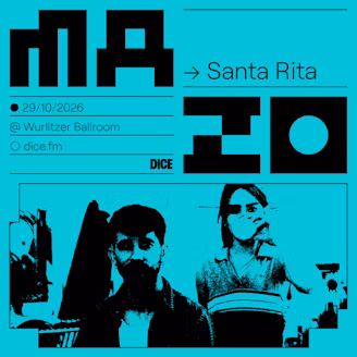 Cartel del concierto de Santa Rita en el Wurlitzer Ballroom de Madrid