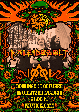 Cartel del concierto de Kaleidobort en el Wurlitzer Ballroom de Madrid