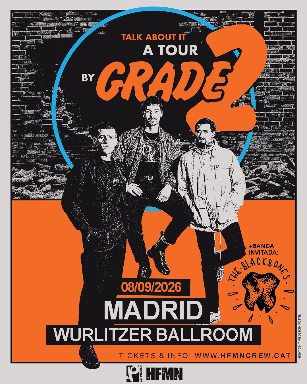 Cartel del concierto de grade 2 en el Wurlitzer Ballroom