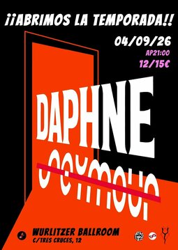 Cartel del concierto de daphne en el Wurlitzer Ballroom