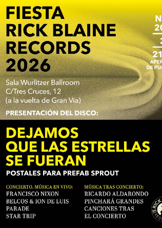 Cartel del concierto de FRANCISCO NIXON + BELCOS & ION DE LUIS + PARADE + STAR TRIP en el Wurlitzer Ballroom de Madrid