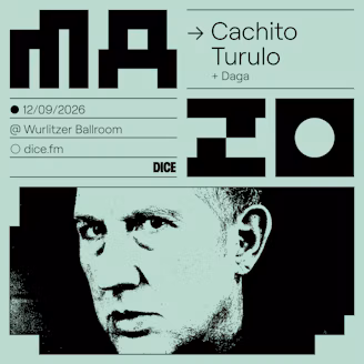 Cartel del concierto de cachito turulo en el Wurlitzer Ballroom