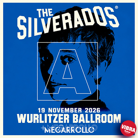 Cartel del concierto de The Silverados en el Wurlitzer Ballroom de Madrid